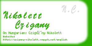 nikolett czigany business card